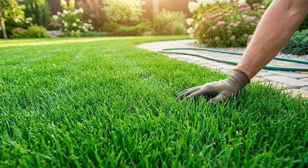 Beautiful green lawn maintained by Sprinkler Repair Experts
